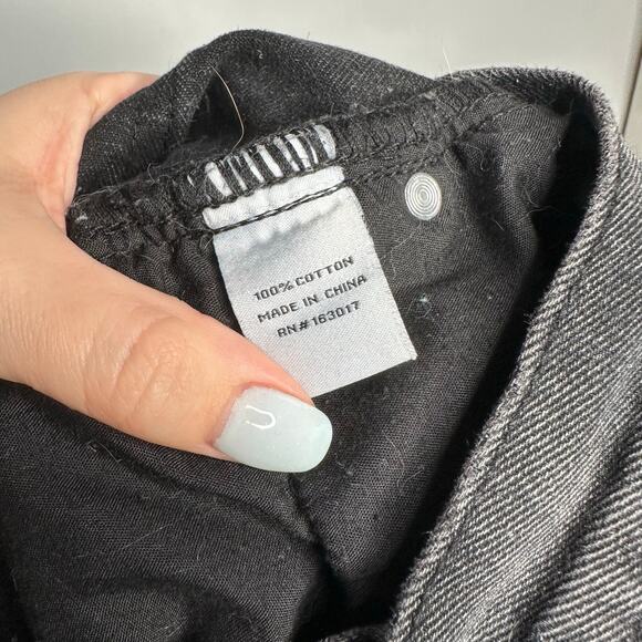 Princess Polly Women’s Black Holly Asymmetric Crossover Waist Straight Leg Jeans - Picture 10 of 10